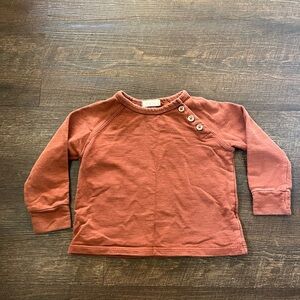 Mabo Kids Terracotta Button Sweater